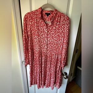 Red & white flower dress